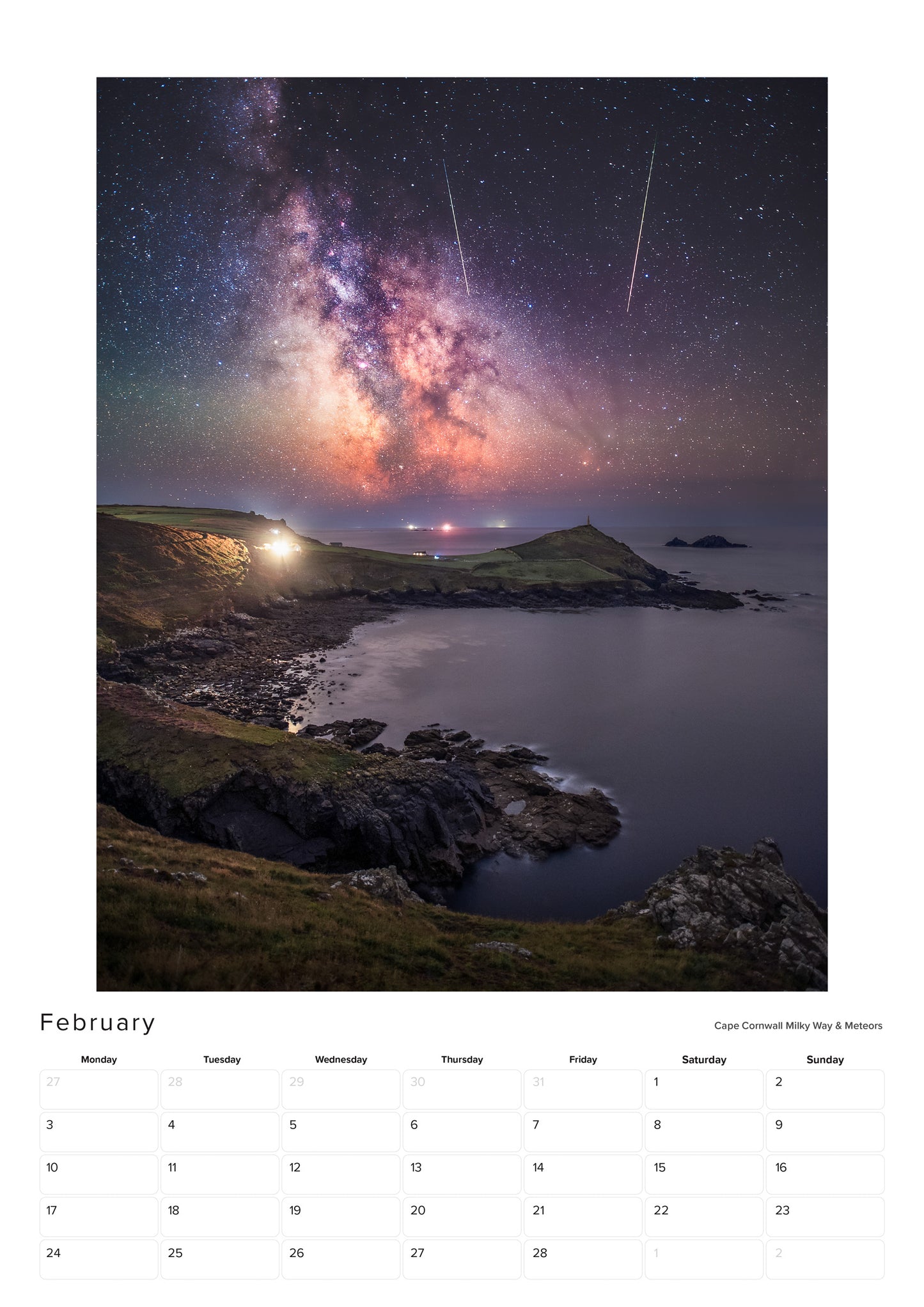 2025 Cornwall Calendar