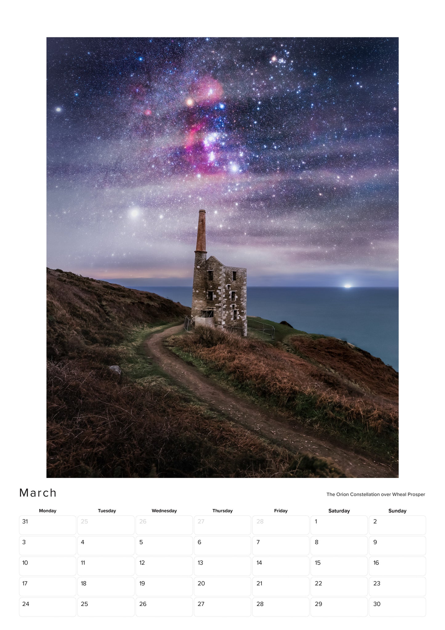 2025 Cornwall Calendar